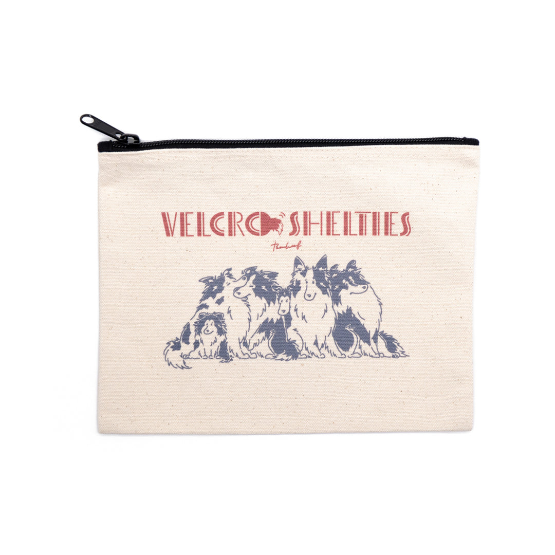 Velcro Shelties | キャンバスフラットポーチ