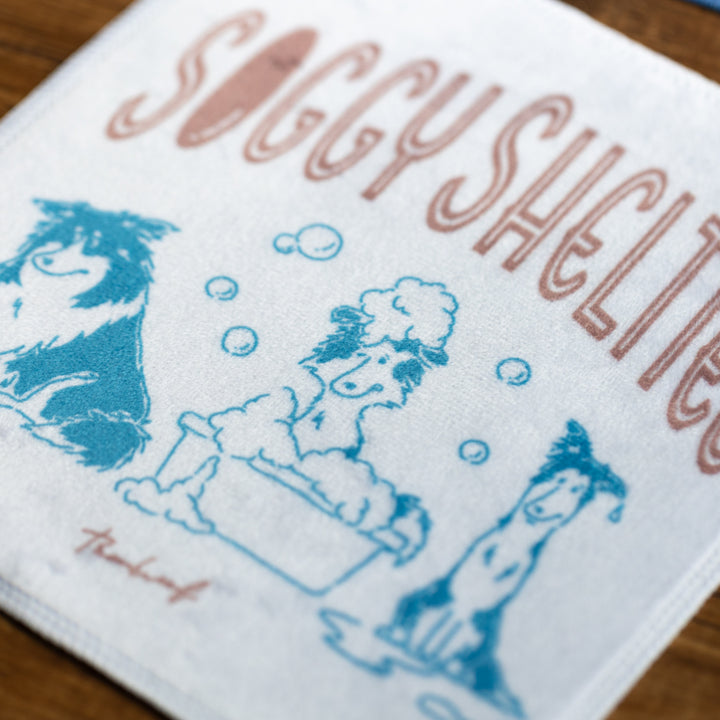 Soggy Shelties | マイクロファイバータオルハンカチ