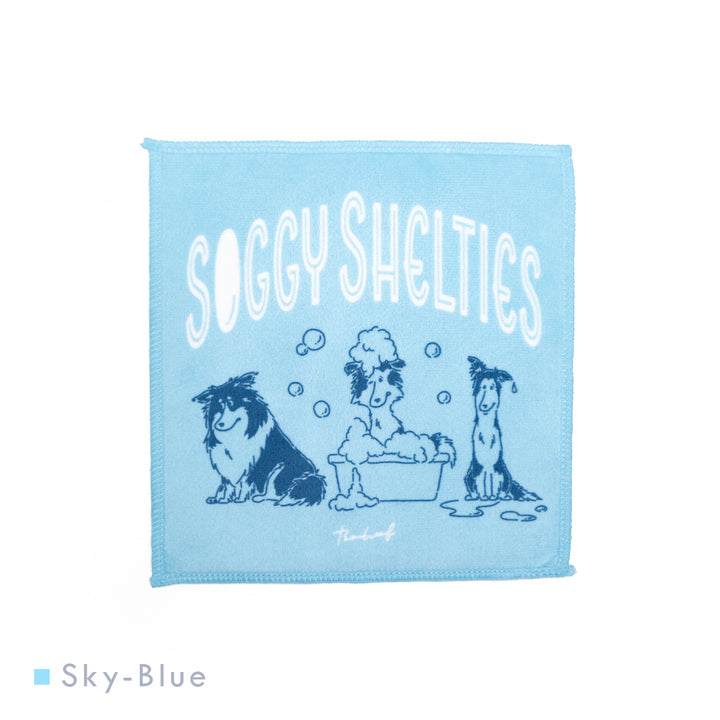 Soggy Shelties | マイクロファイバータオルハンカチ