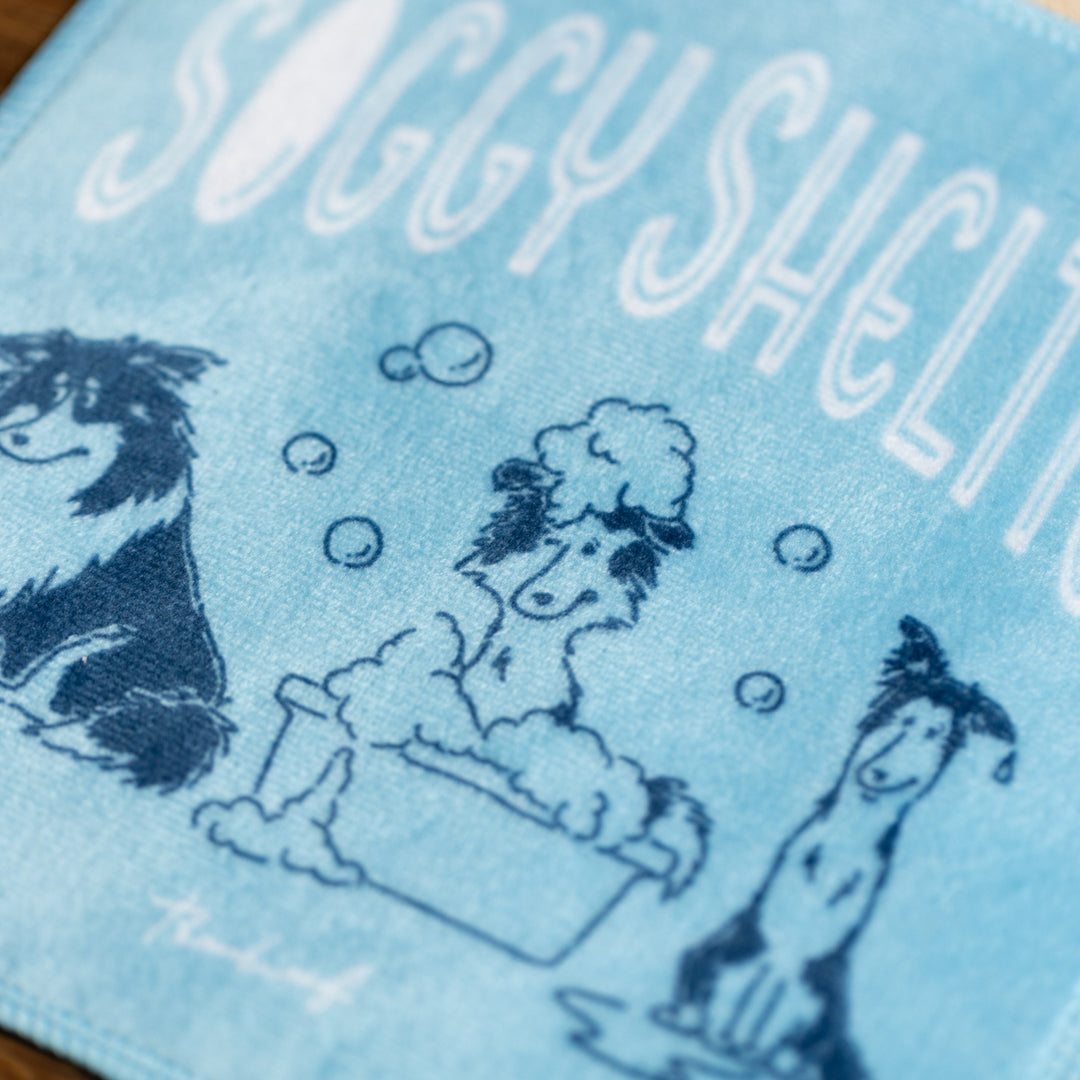 Soggy Shelties | マイクロファイバータオルハンカチ