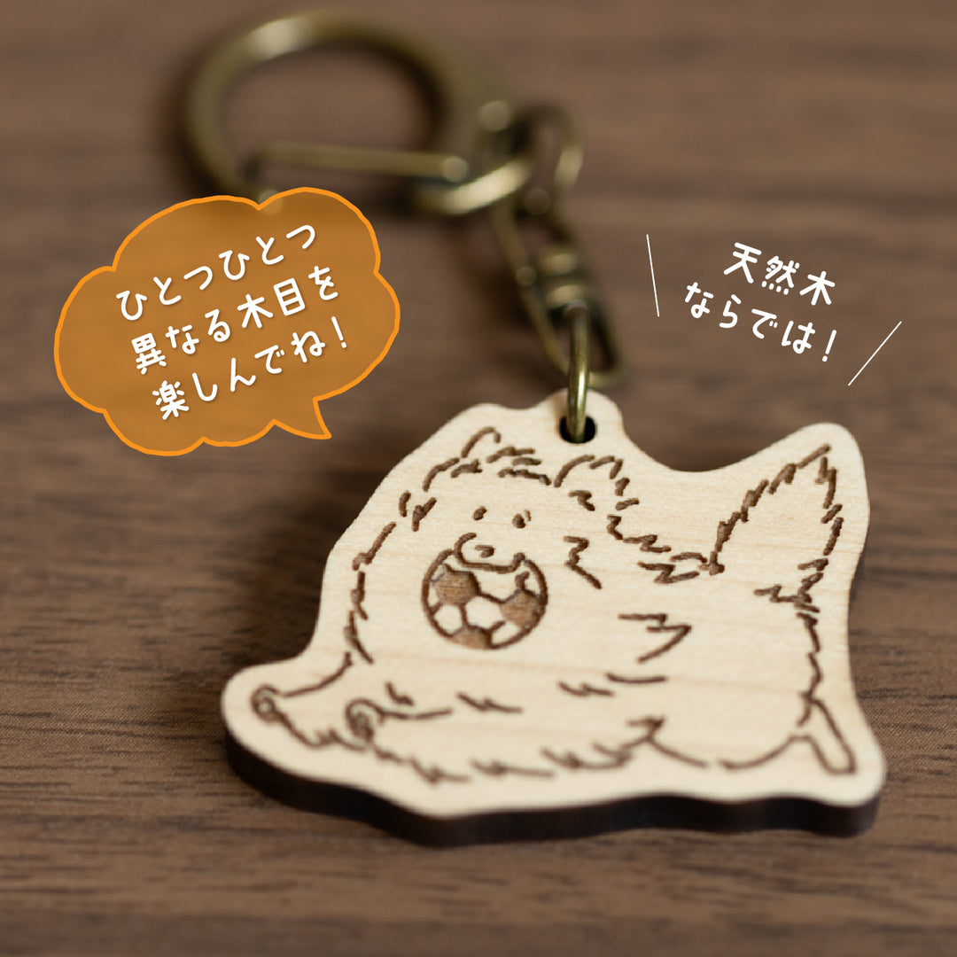 《オーダー品》わらシェルコレクション No.001 サッカーボール | ウッドキーホルダー