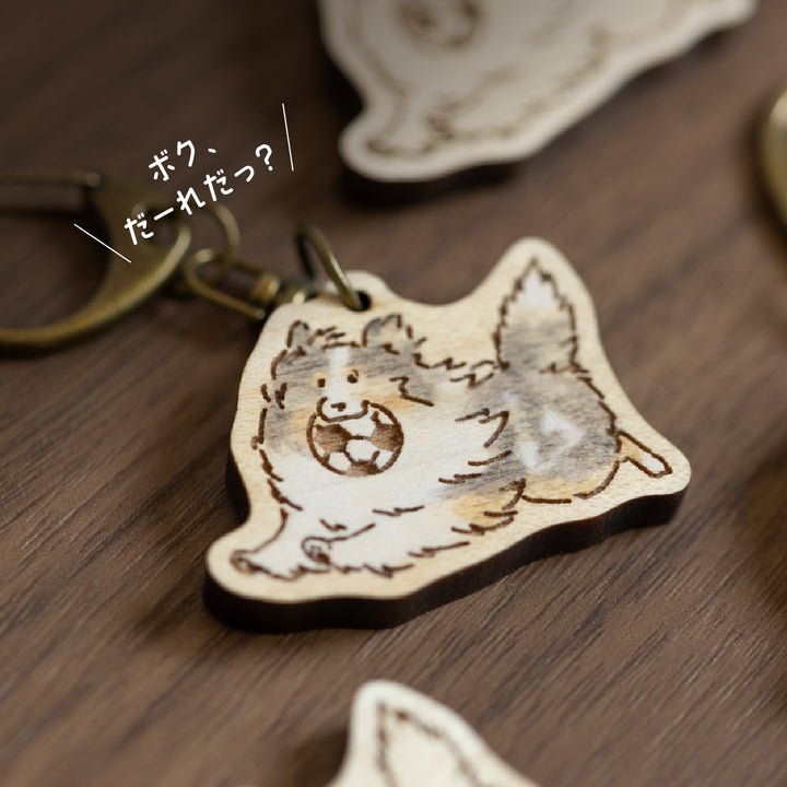《オーダー品》わらシェルコレクション No.001 サッカーボール | ウッドキーホルダー