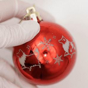 【訳アリ品】冬のおさんぽシェルティ | ボールオーナメント【3個セット】